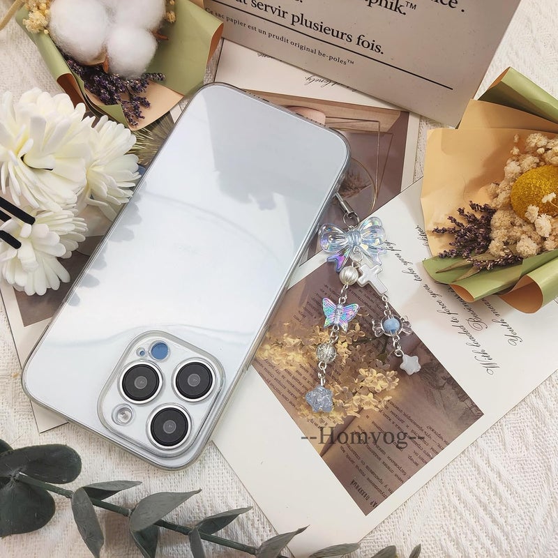 cioatu 1-4PCS Cute Phone Charms Aesthetic Y2K Cell Phone Charms Strap Strawberry Butterfly Star PhoneCharm Y2K Accessories for Bag Keychain Airpods Camera Pendants Decor - Image 4